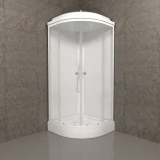 Душевая кабина Triton Экстра Щ0000062582 88x88 см профиль белый стекло прозрачное